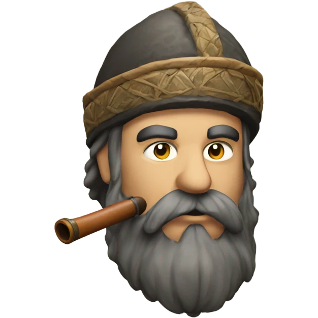 bearded warrior smoking pipe emoji