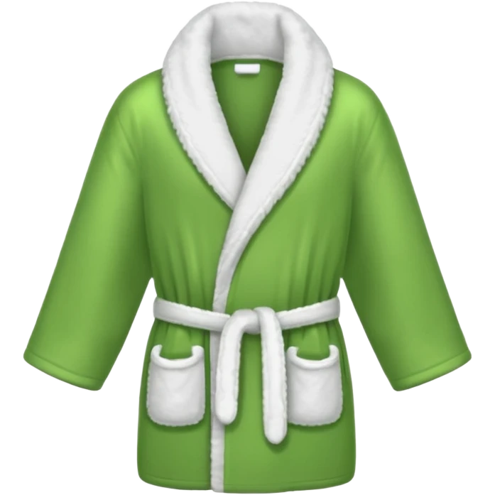 a green bath robe emoji