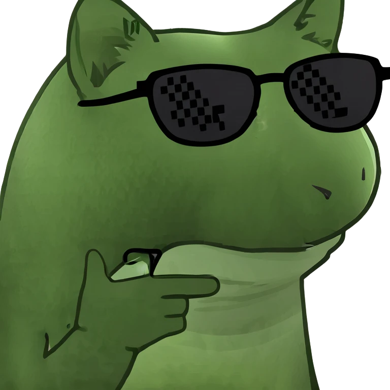 Cat with sunglasses emoji