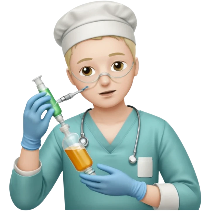 A victorian surgeon using chloroform as an anaesthetic on a patient during an operation emoji