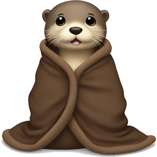 otter cozy in blanket emoji