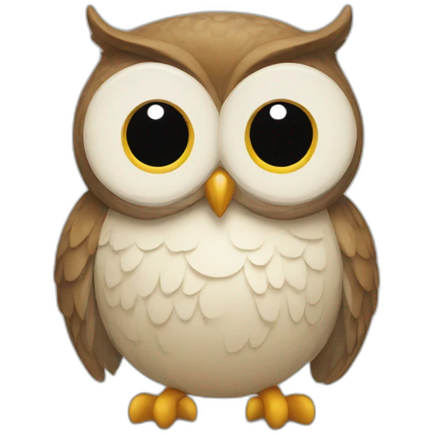 owl with shh emoji