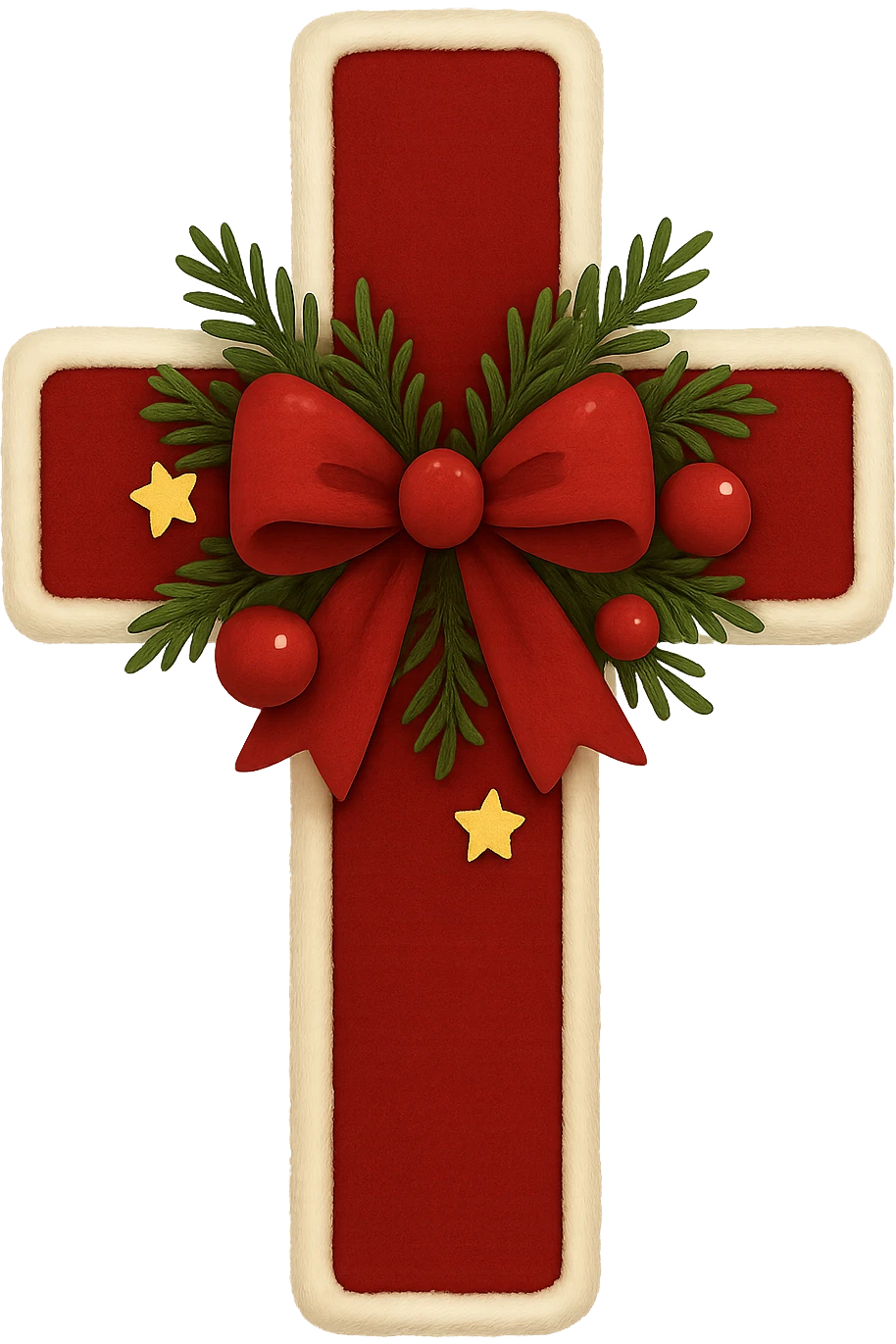 red christmas cross, remove background emoji