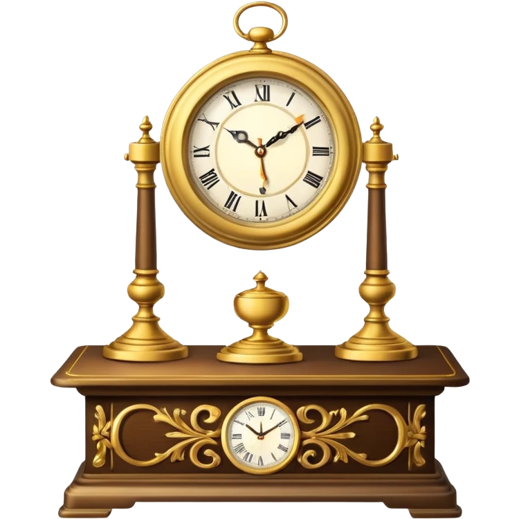 Table gold clock emoji