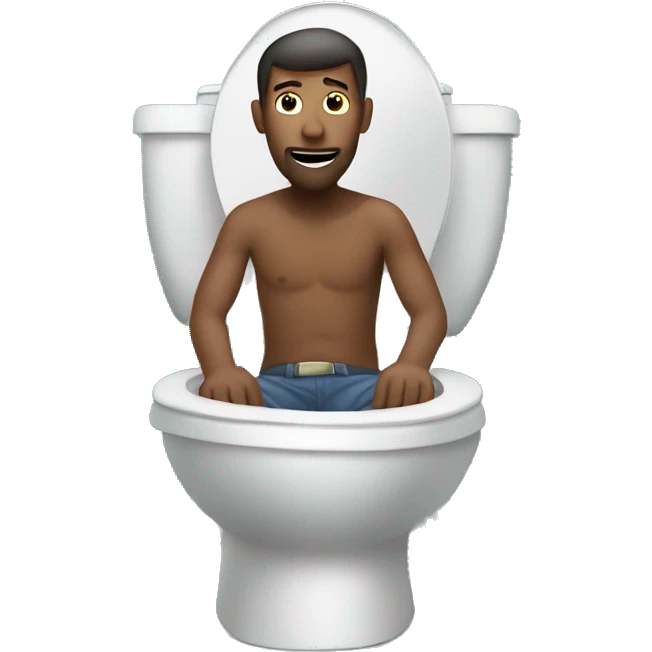 man comming out of toilet emoji