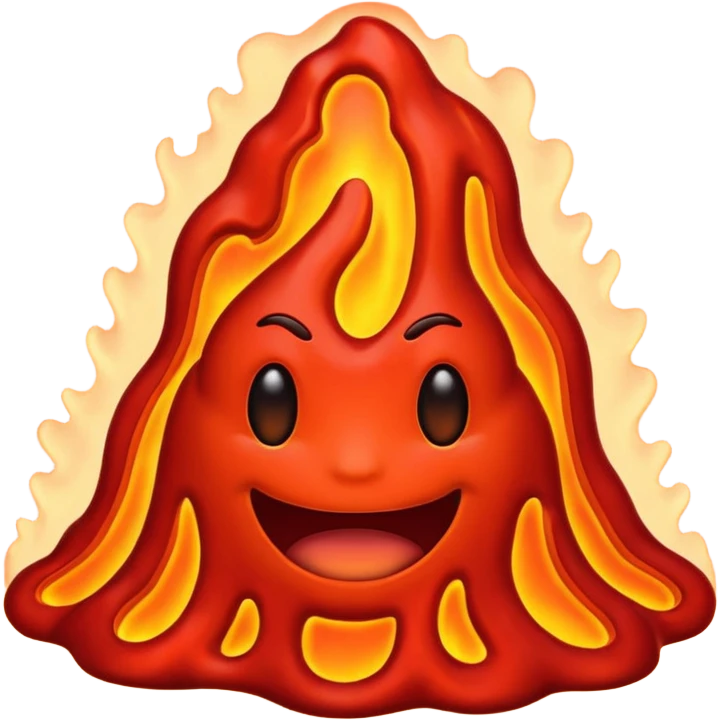 create an emoji of a little lava flow emoji