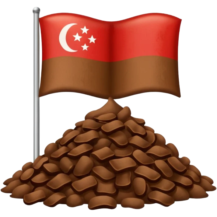 Indonesian flag but poop in middle emoji