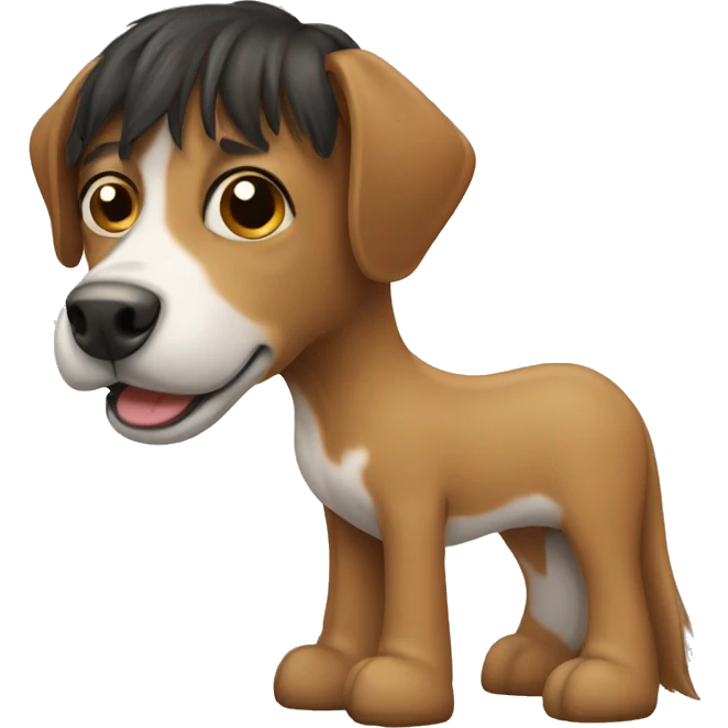 Dog with horse emoji