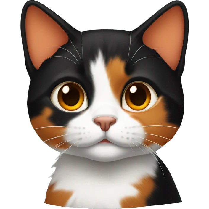 Black and orange calico cat  emoji
