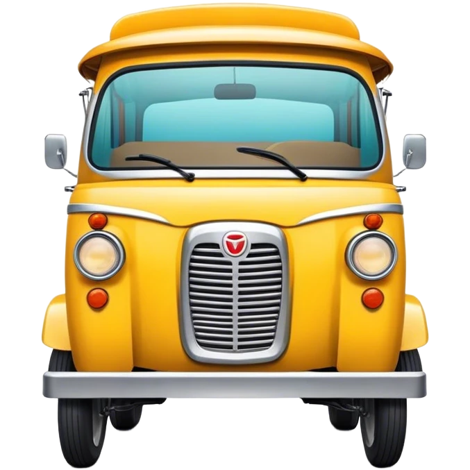 Cinematic Realistic Tuk Tuk Pop Culture Emoji, featuring a vibrant portrayal of the iconic Thai tuk tuk rendered with dynamic textures and lively, urban lighting. emoji