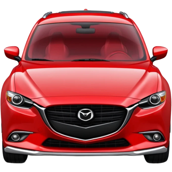 A 3d mazda rs6 red with headlights on emoji