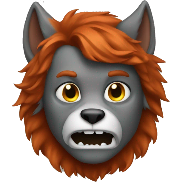 Redhead werewolf emoji