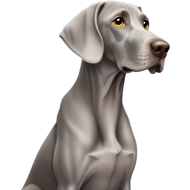 Weimaraner snow emoji