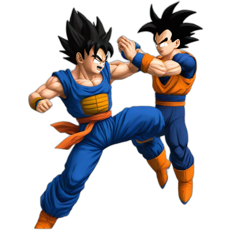Goku fighting vegeta emoji