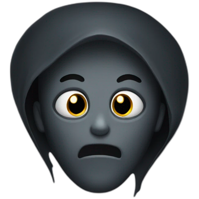 Black ghost emoji