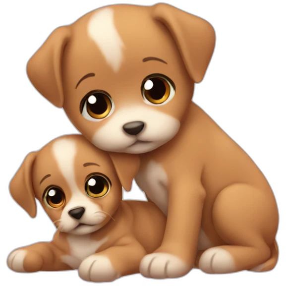 baby and puppy emoji