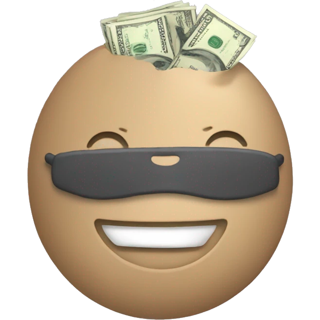 Emoji with cute butt and bag of cash emoji