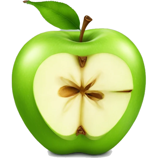 Apple cut in half emoji