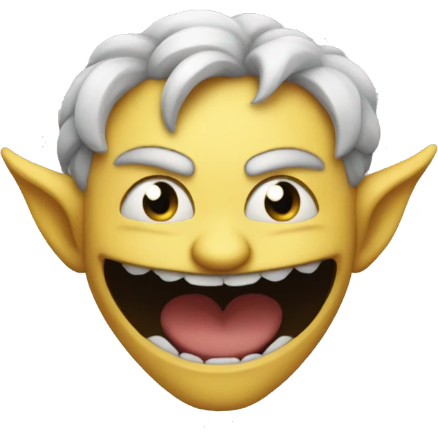 The smile demon with a smile that fills the screen going past the limits of the face  emoji