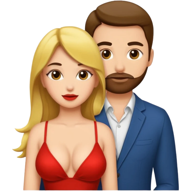 sexy girl with sexy husband emoji