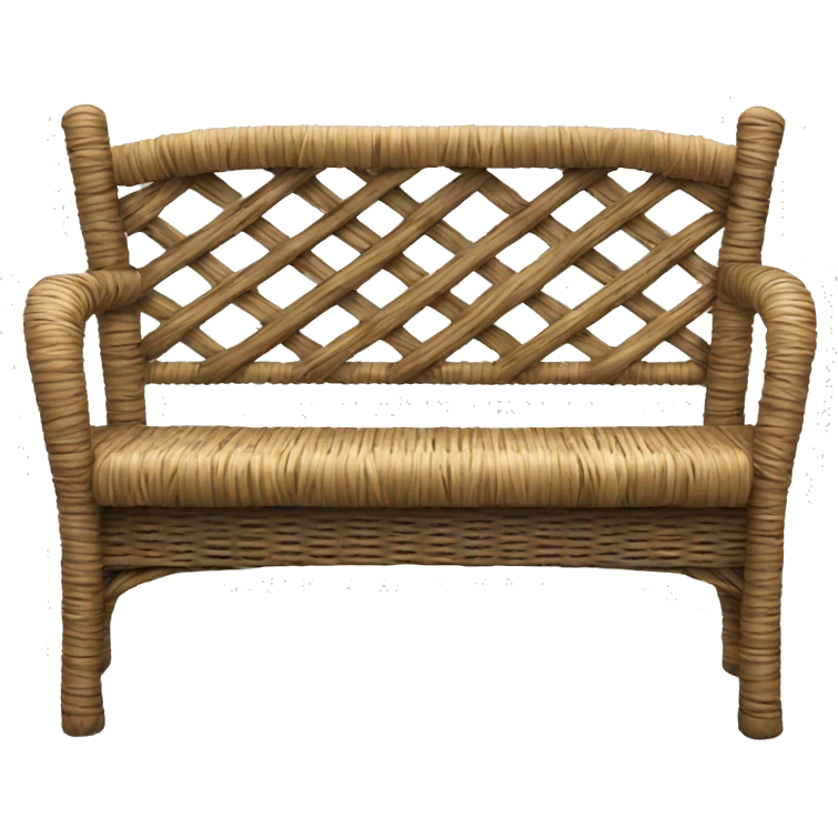 Wicker bench  emoji