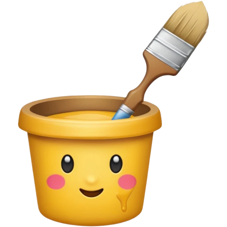 manchas de pintura y pinceles emoji