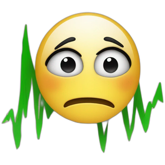 sad face on a line chart emoji