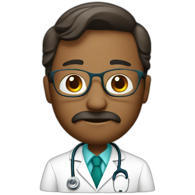 doctor whit celphone emoji