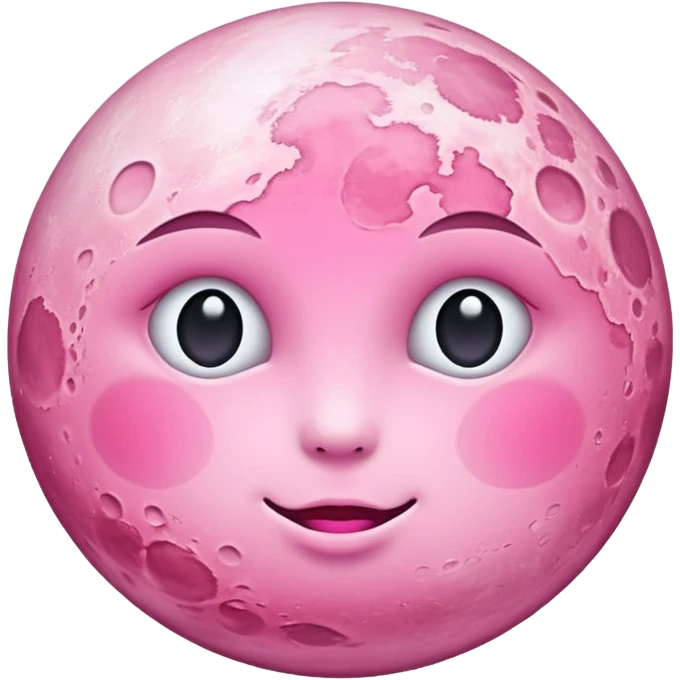 Pink moon emoji