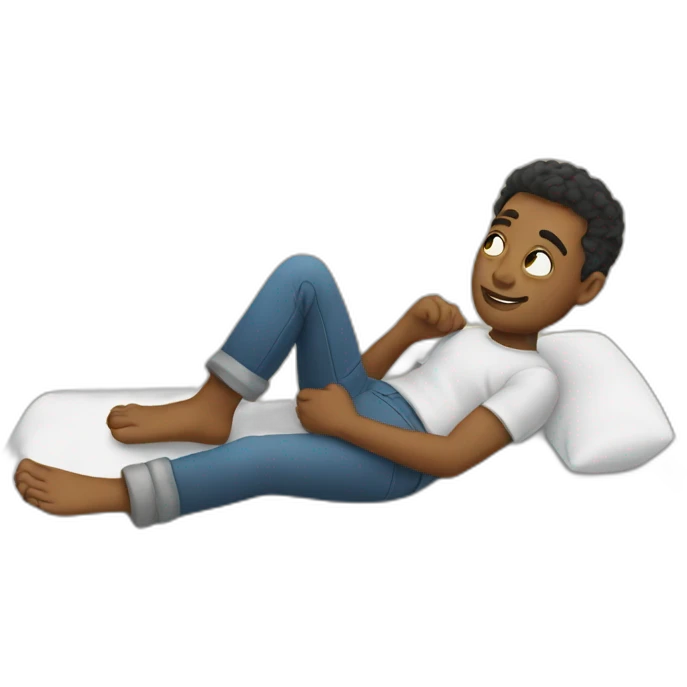 Laying down feet up emoji