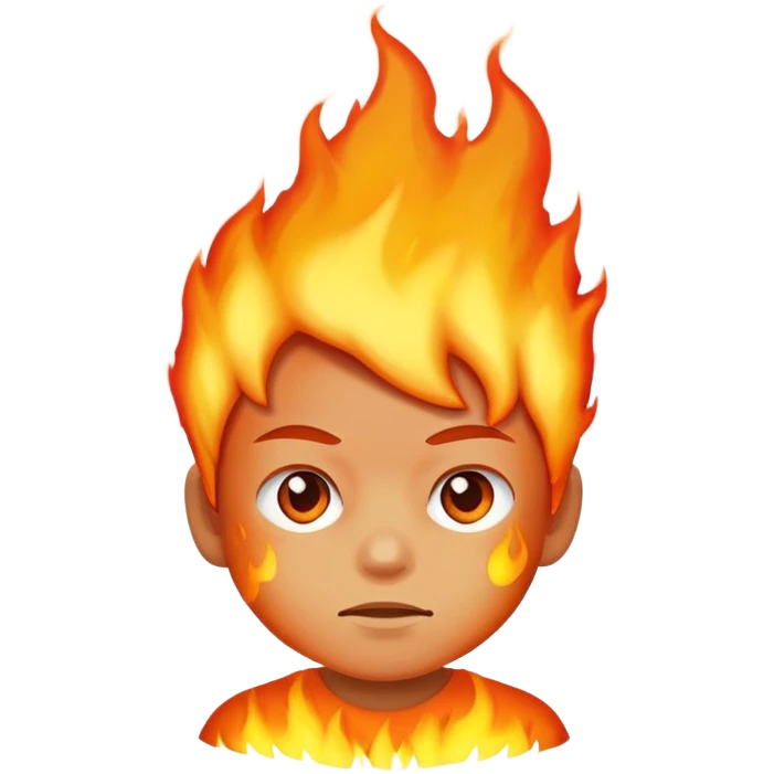Burning niño  emoji