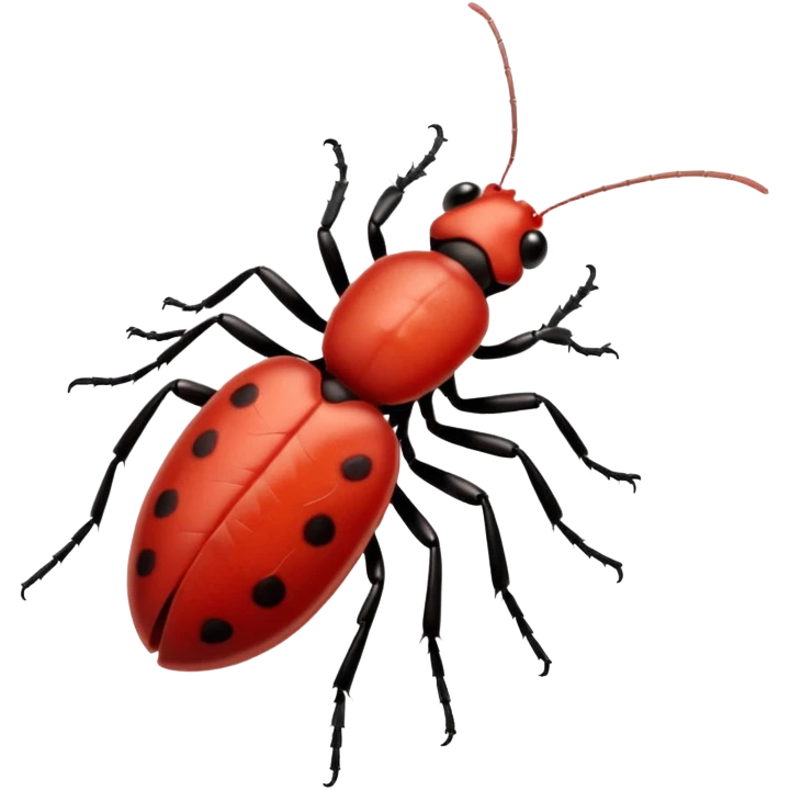 emoji of a small patch of skin (like on the neck or scalp) with a tiny red itchy bump and a small cartoon louse (bit) nearby, expressing mild irritation — clean, , no gore, just symbolic redness and the insect clearly visible emoji
