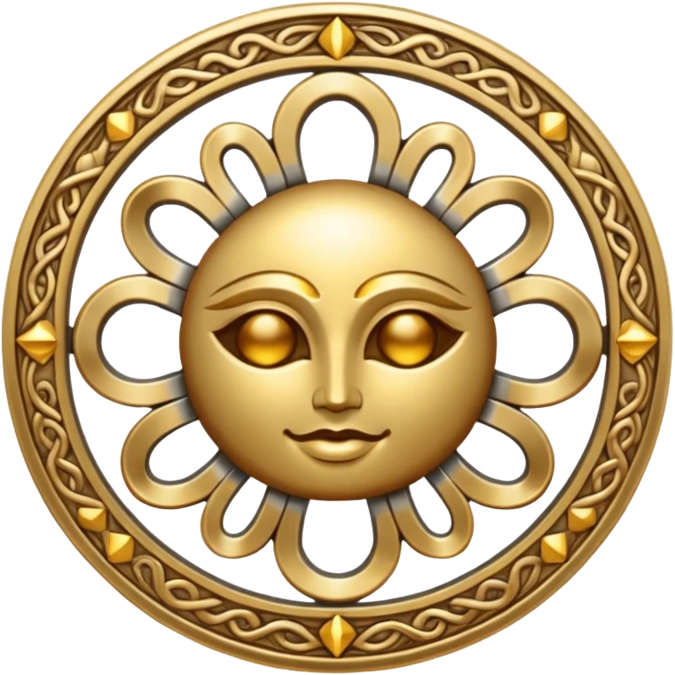 symbol of divine synergy between earth God, sun God, sea God and Death God emoji