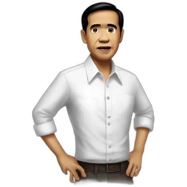 Jokowi white shirt suspicious emoji