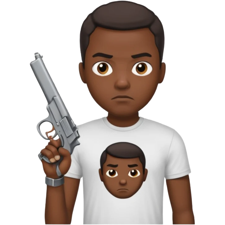 Black guy shooting himself emoji