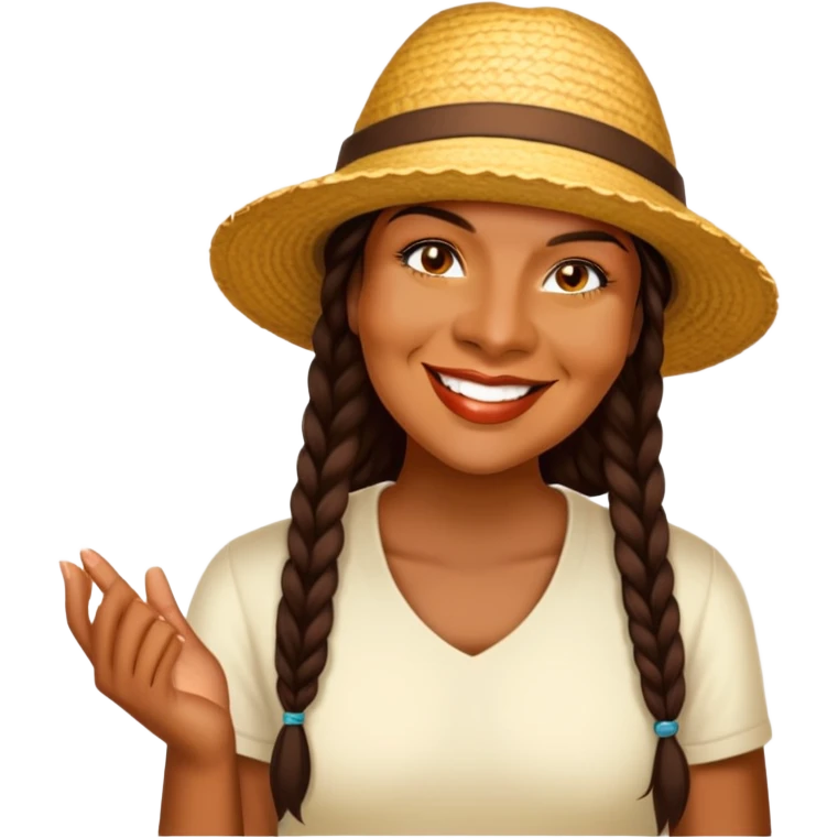 Créate an emoji of a woman with the tipical Colombian hat  emoji
