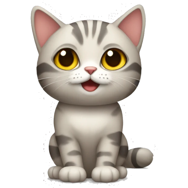Gato listrado meio bengala emoji