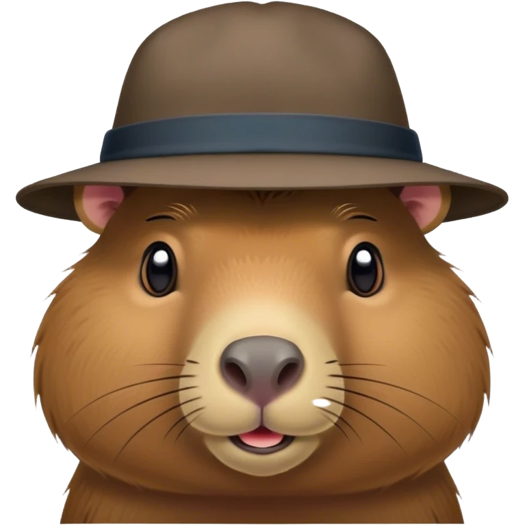 Capybara with a hat emoji