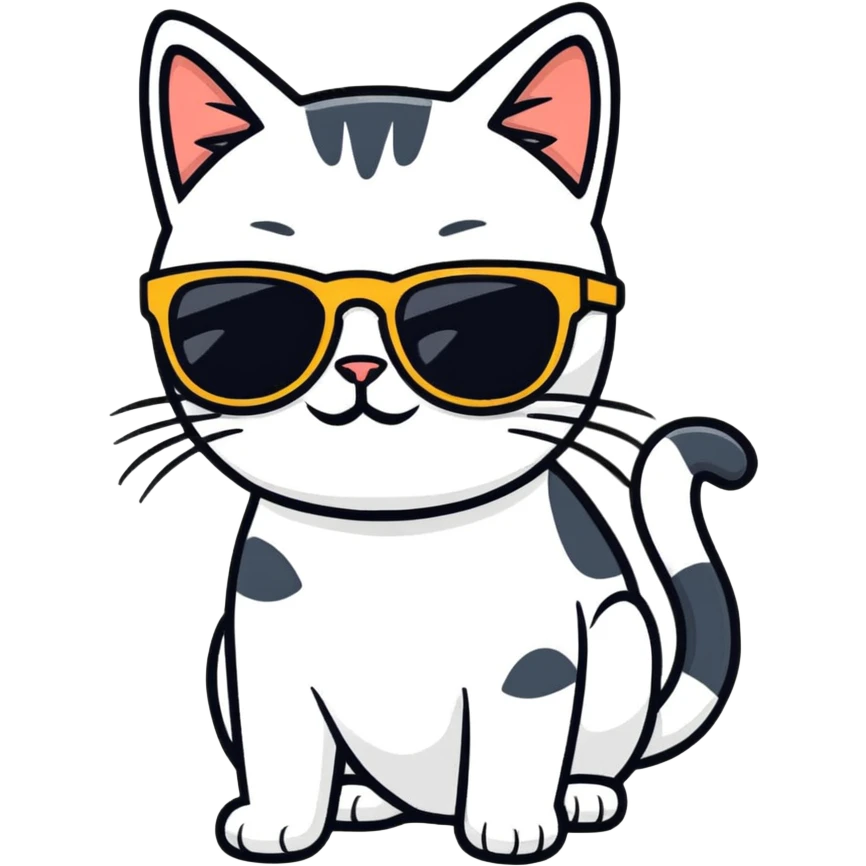 Cat with sunglasses emoji