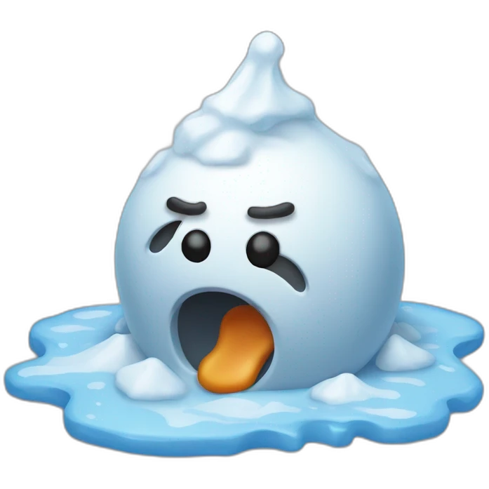 Melting snowman emoji