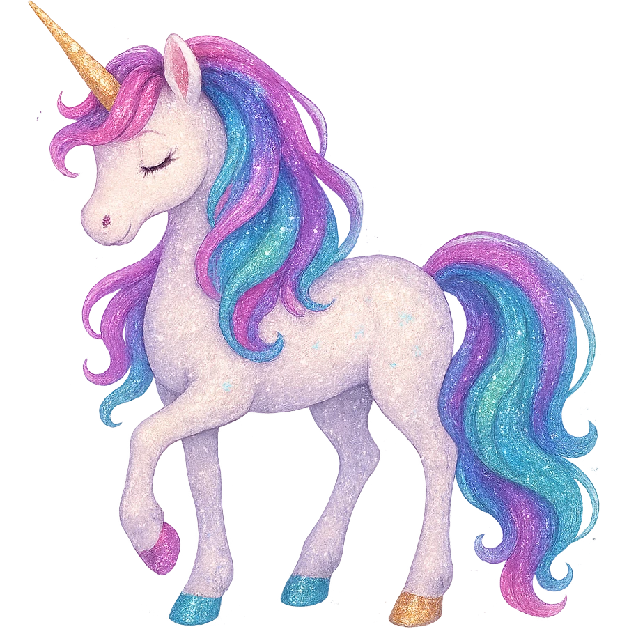 sparkly unicorn emoji