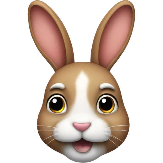 Bunny with a mustache  emoji