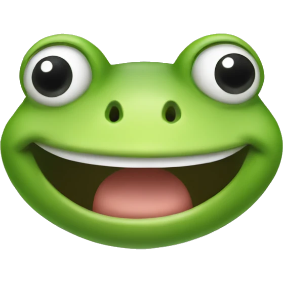 frog with smile emoji