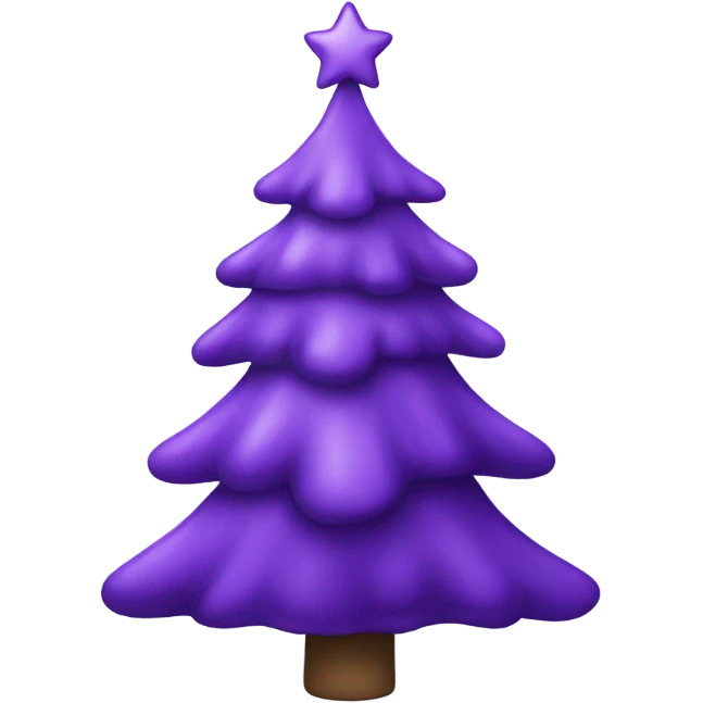 Purple Christmas tree emoji