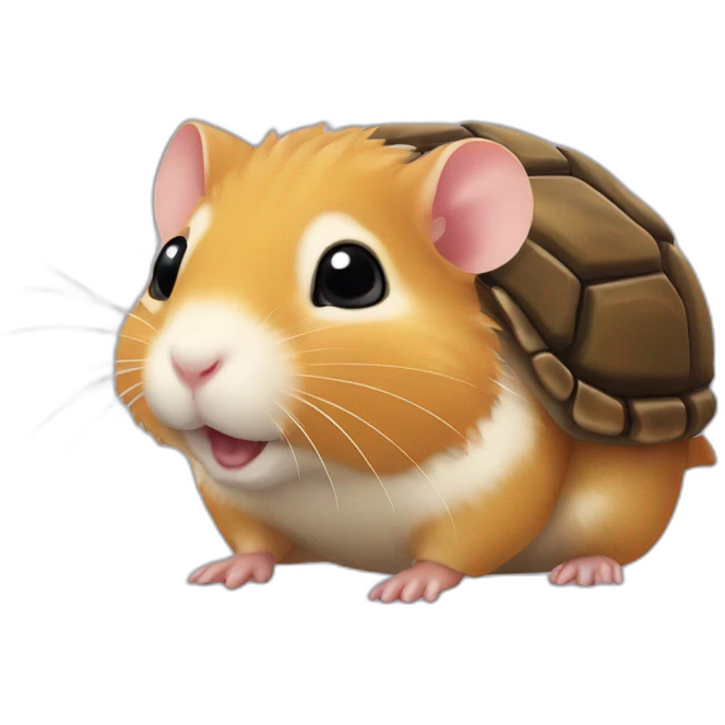 Hamster sur une tortue emoji