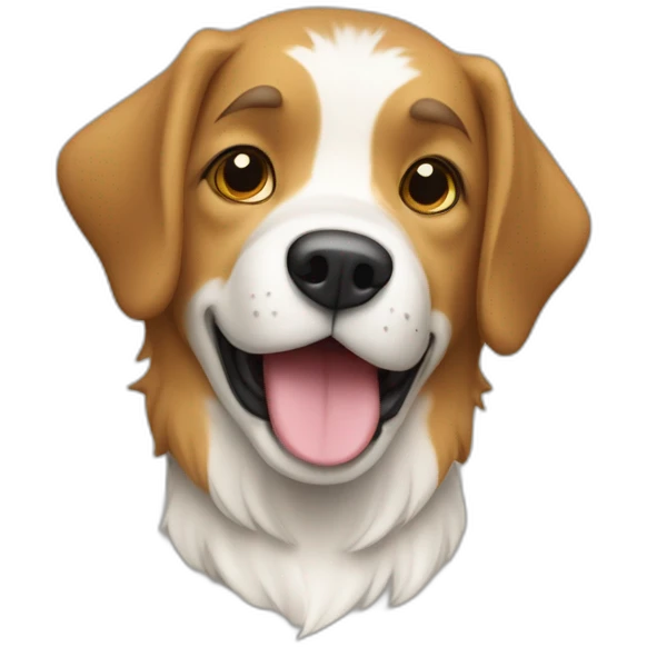 Chien qui bois une bière emoji
