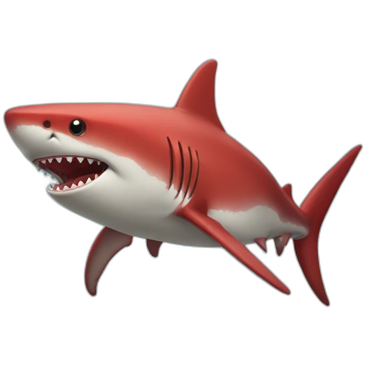 Red shark emoji