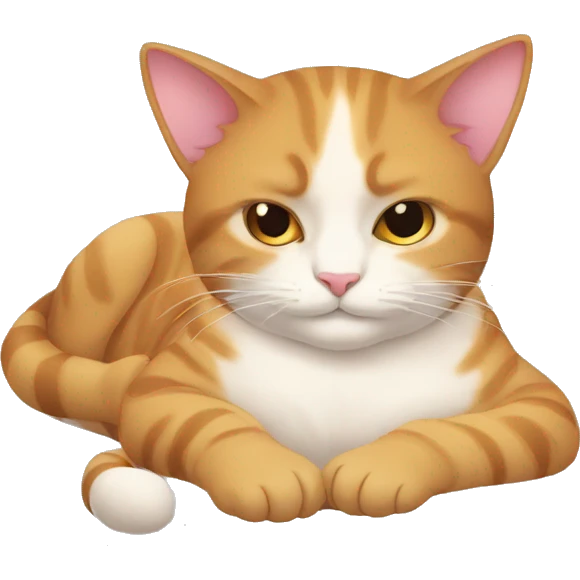 Cat lying down sleepinb emoji