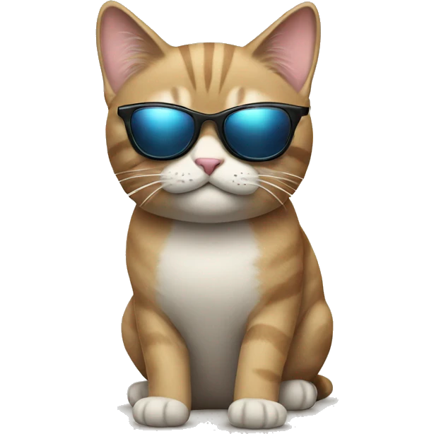 Cat with sunglasses emoji