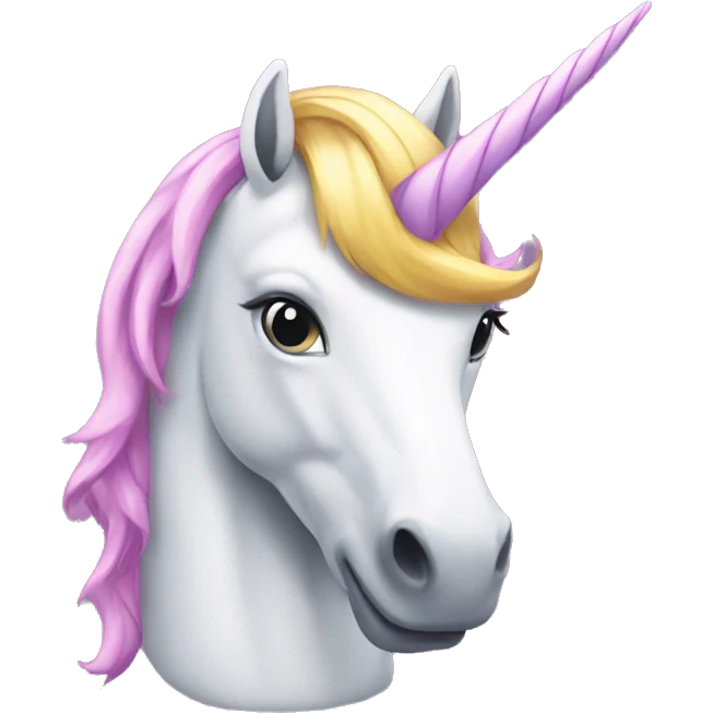 a high unicorn emoji